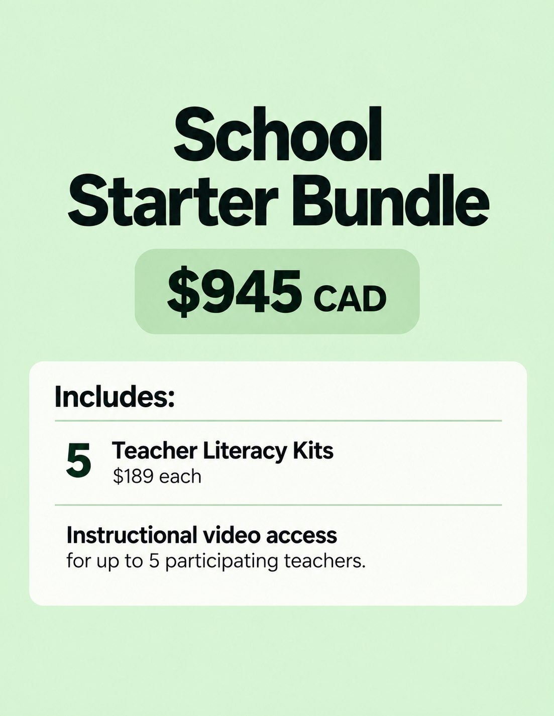 School Starter Bundle